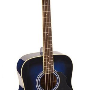 Richwood RD-12-BUS acoustic guitar, dreadnought model, die cast machine heads, blue