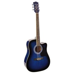 Richwood RD-12-CEBS acoustic guitar, dreadnought model, active EQ, die cast machine blue sunburst