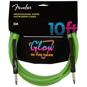 Fender Glow in the dark cable Groen 3 meter