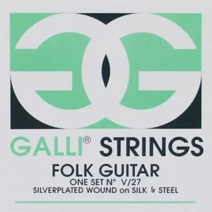 Galli V-27 string set acoustic, silverplated wound on silk steel