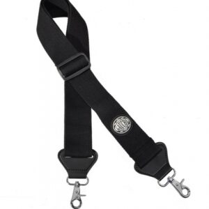 Gaucho GSTB-100-BK banjo strap, hemp, black with black slips and chrome clips