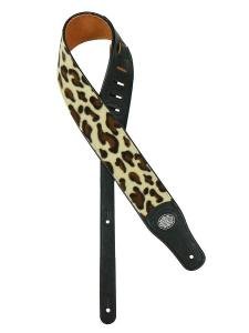 Gaucho GST-340-LE guitar strap, leopard faux fur