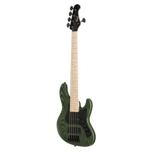Fgn Bass J-Standard Mighty Jazz DE 5-snarig Open Pore Olive Green softcase